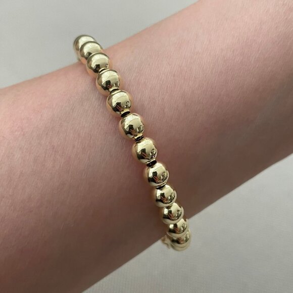 NWT Emma Ball Bracelet (6mm) // 14kt Italian Gold Vermeil - Picture 7 of 8